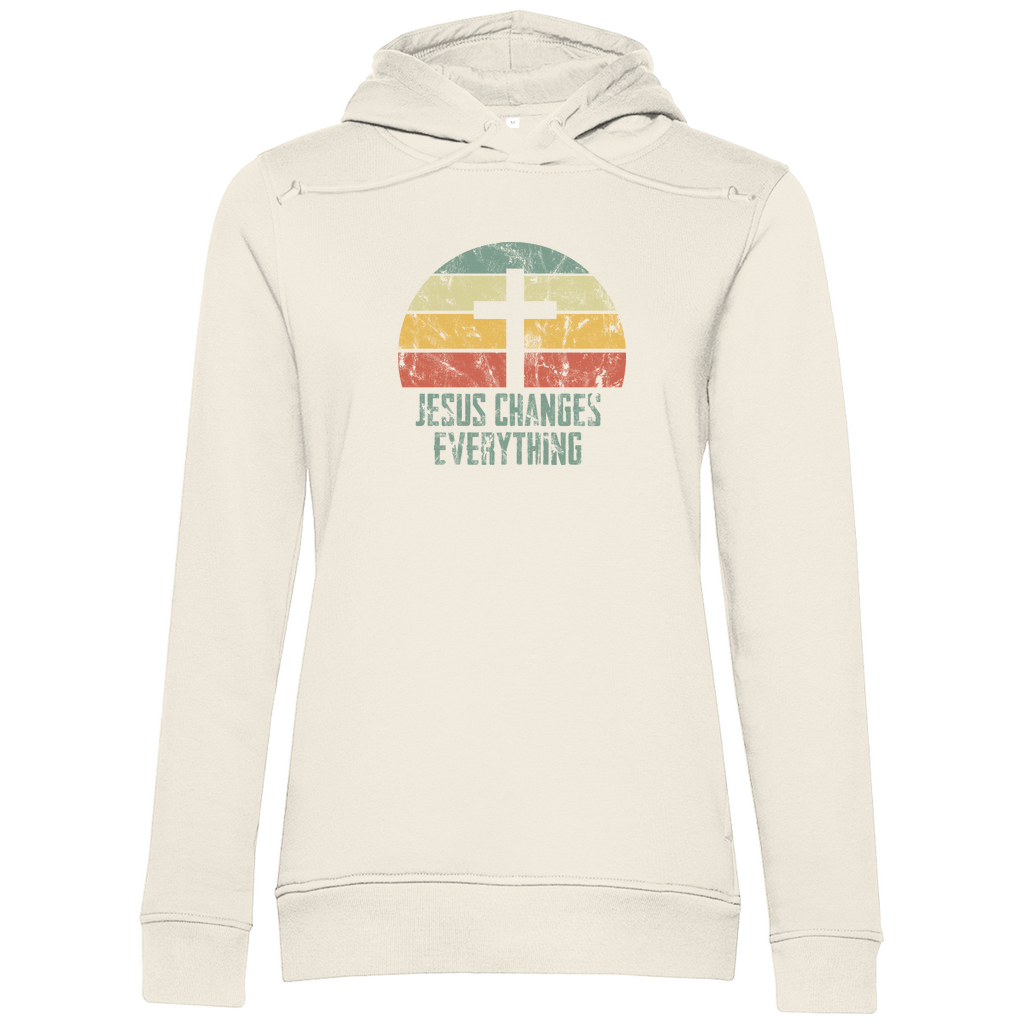 Jesus changes everything christlicher Damen Premium Bio Hoodie