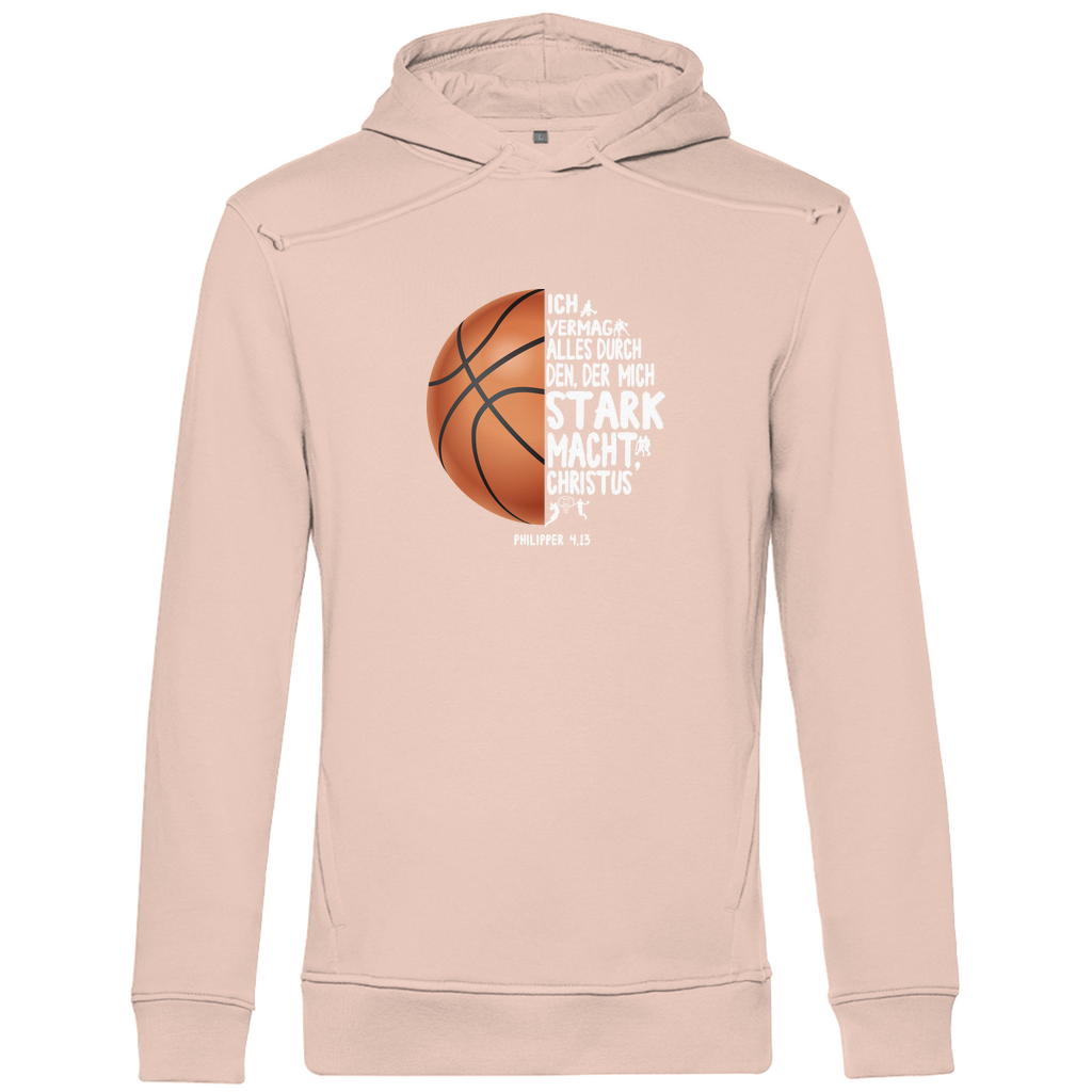 Ich bin stark durch Christus Philipper 4,13 Basketball Herren Premium Bio Hoodie