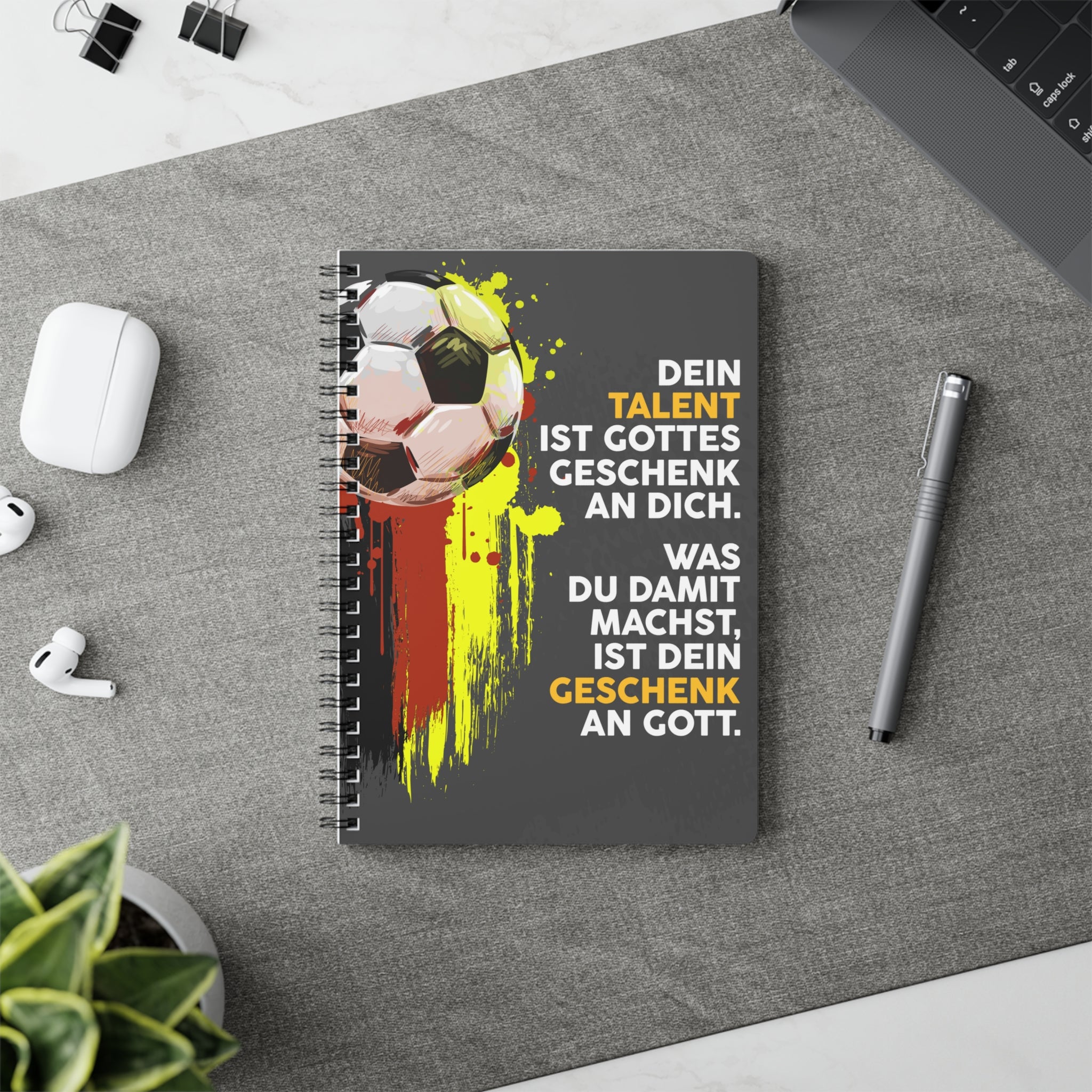 Dein Talent ist Gottes Geschenk Notizbuch Ringbindung A5