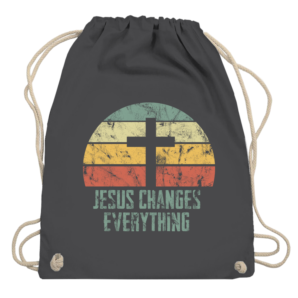 Jesus changes everything christlicher Turnbeutel