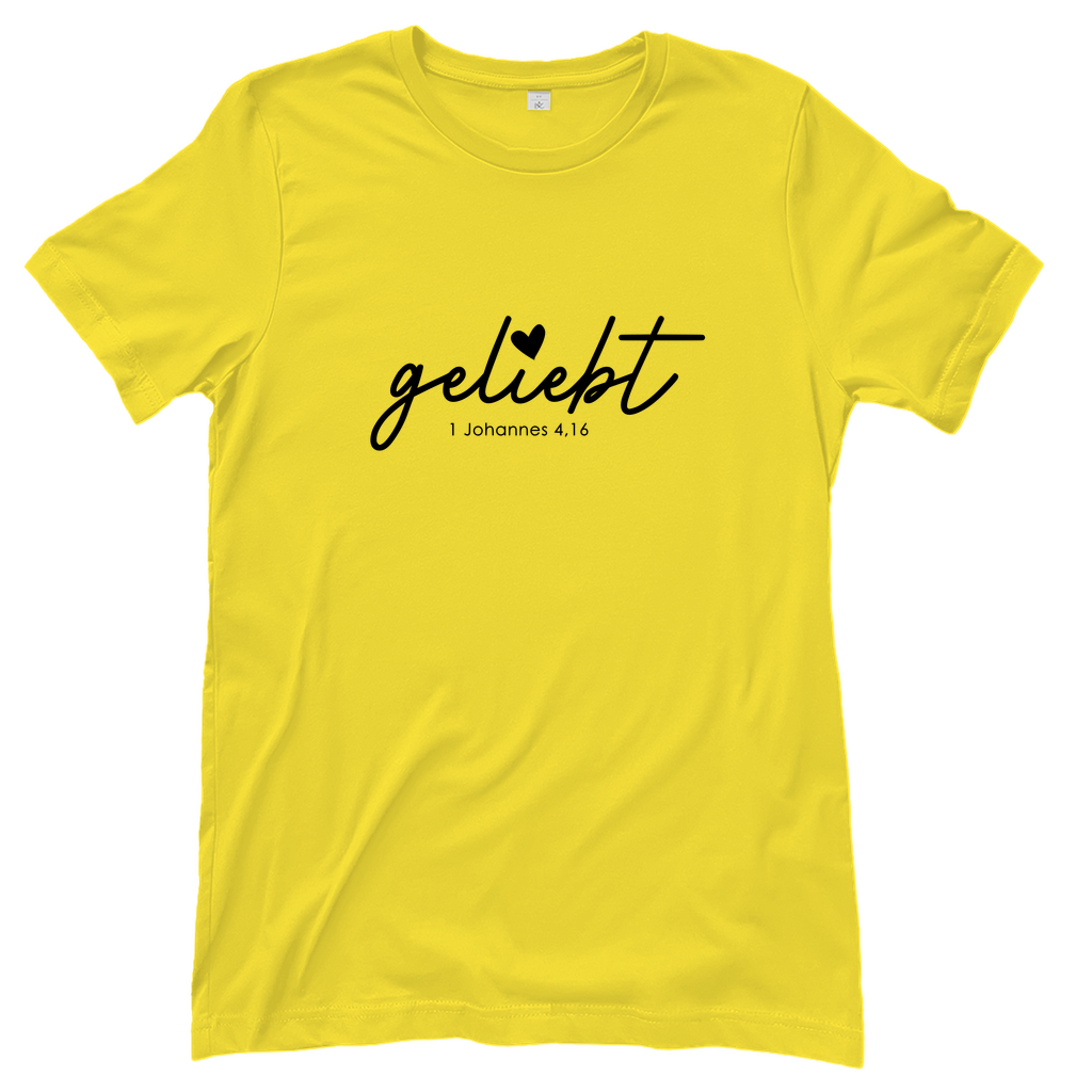 Geliebt Johannes 4,16 Damen T-Shirt