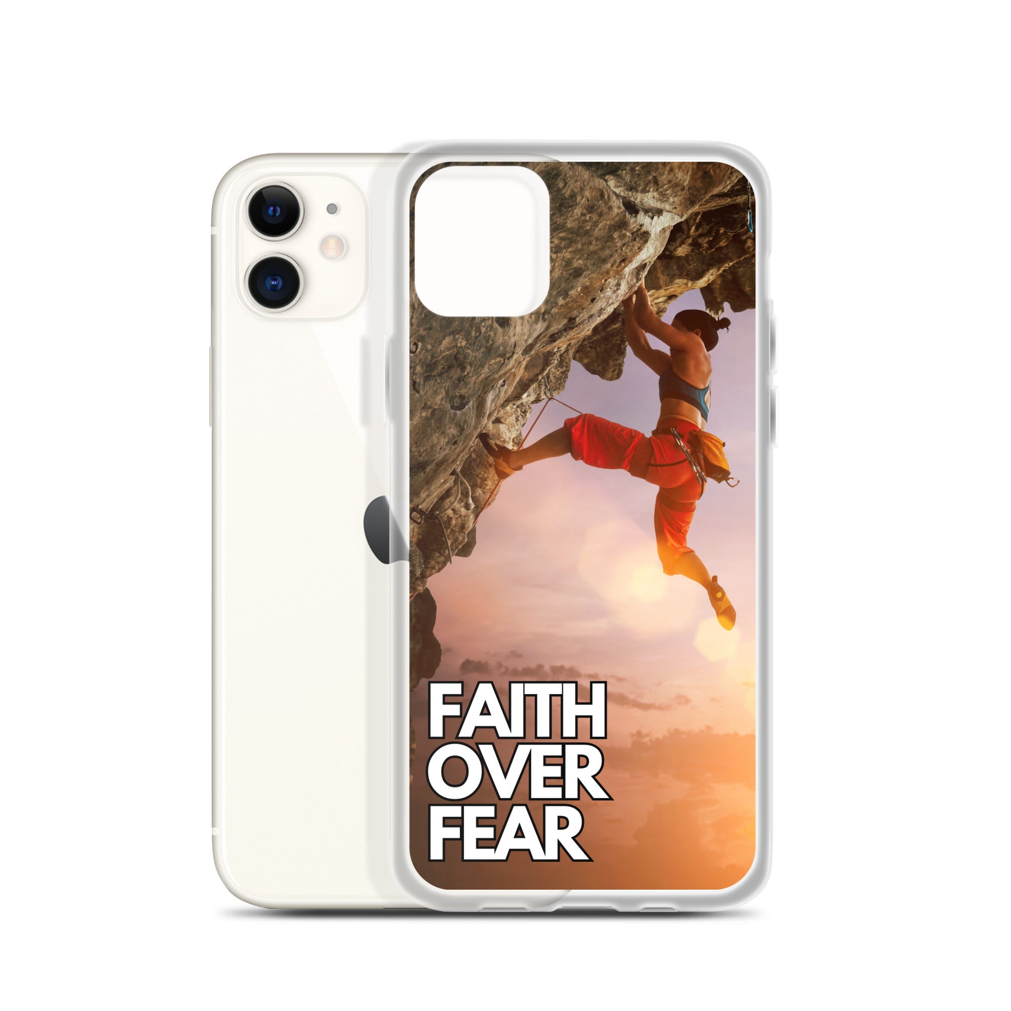 Faith over Fear Klettern Outdoor Damen iPhone-Hülle