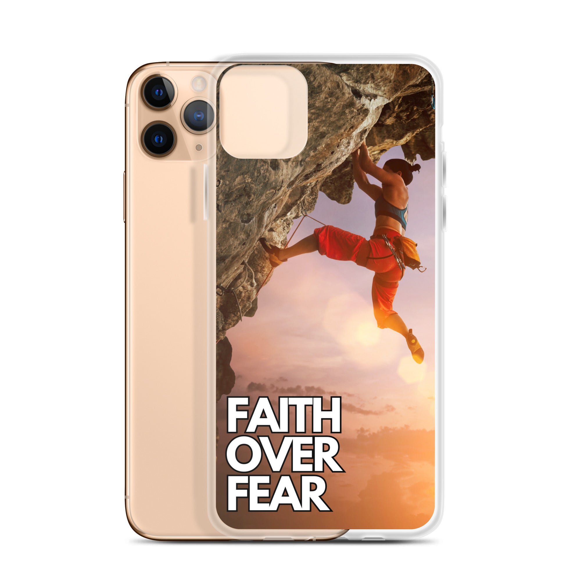 Faith over Fear Klettern Outdoor Damen iPhone-Hülle