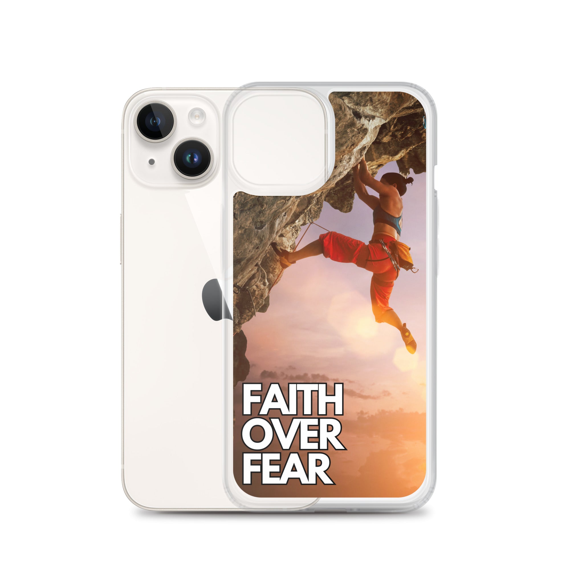 Faith over Fear Klettern Outdoor Damen iPhone-Hülle