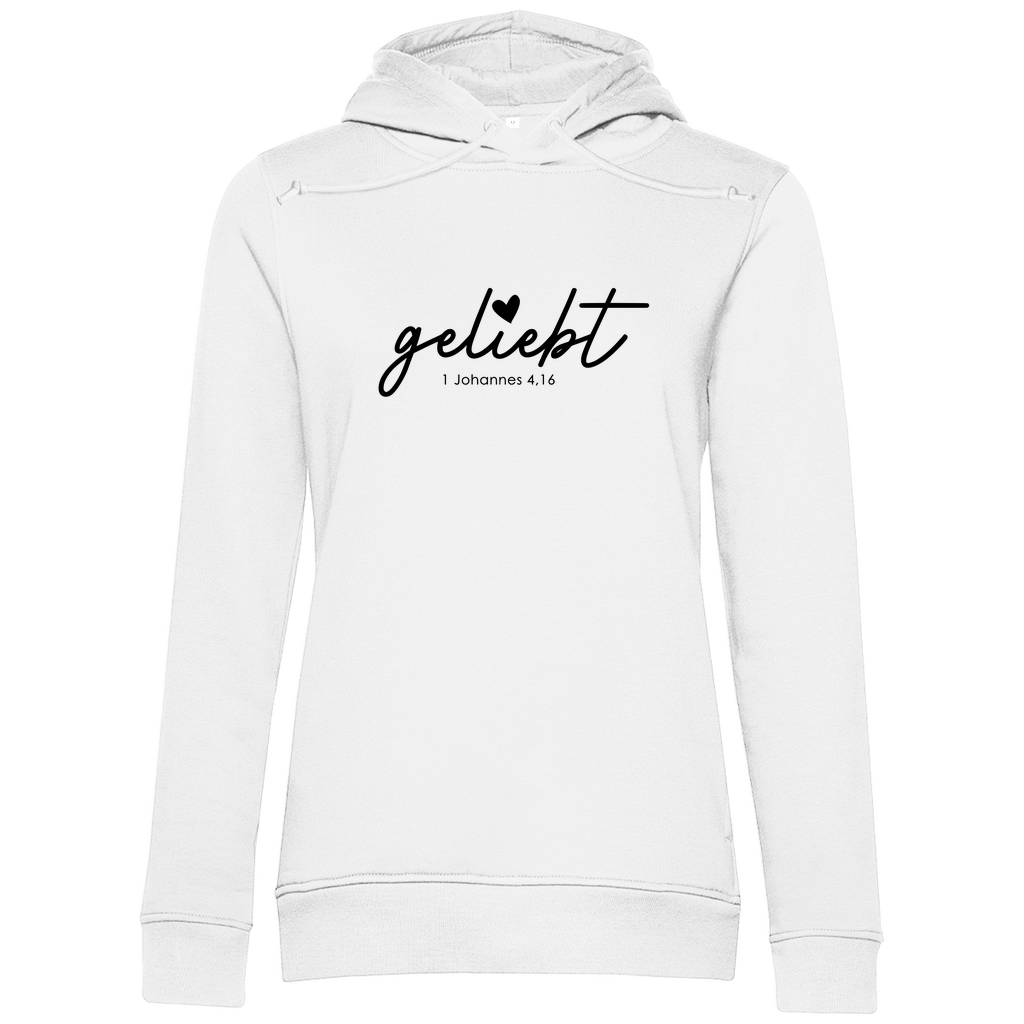 Geliebt Johannes 4,16 Damen Premium Bio Hoodie