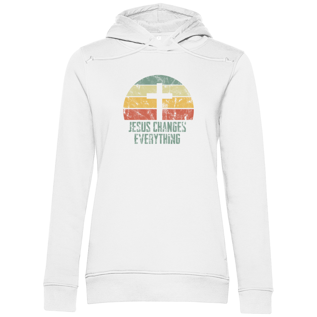 Jesus changes everything christlicher Damen Premium Bio Hoodie