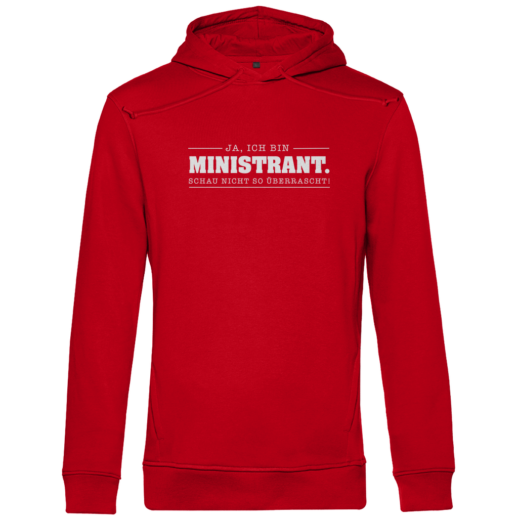 Ja ich bin Ministrant schau nicht so überrascht Herren Premium Bio Hoodie