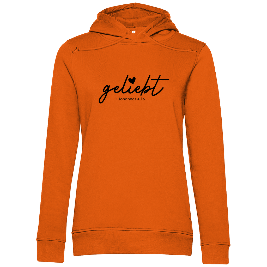 Geliebt Johannes 4,16 Damen Premium Bio Hoodie