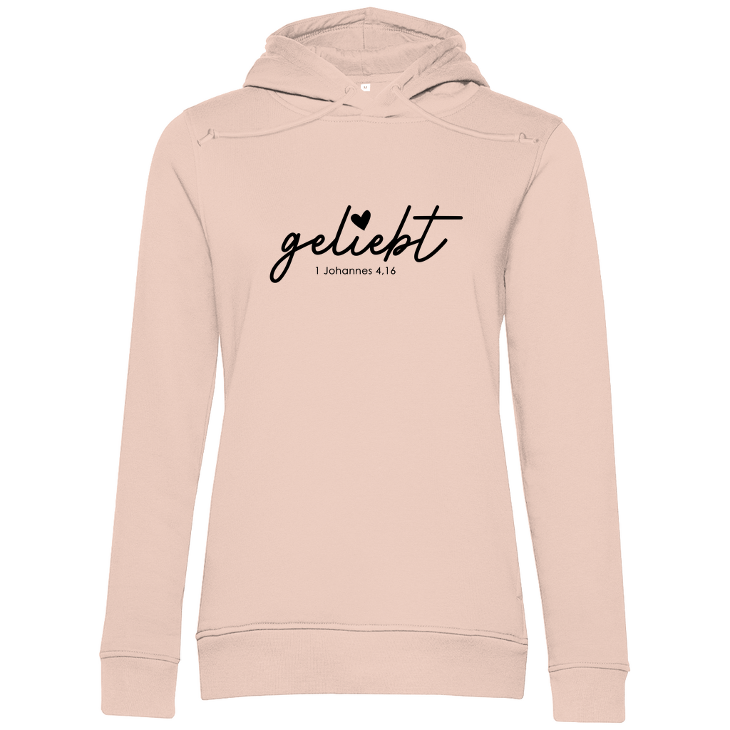 Geliebt Johannes 4,16 Damen Premium Bio Hoodie