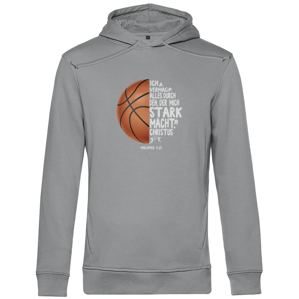 Ich bin stark durch Christus Philipper 4,13 Basketball Herren Premium Bio Hoodie