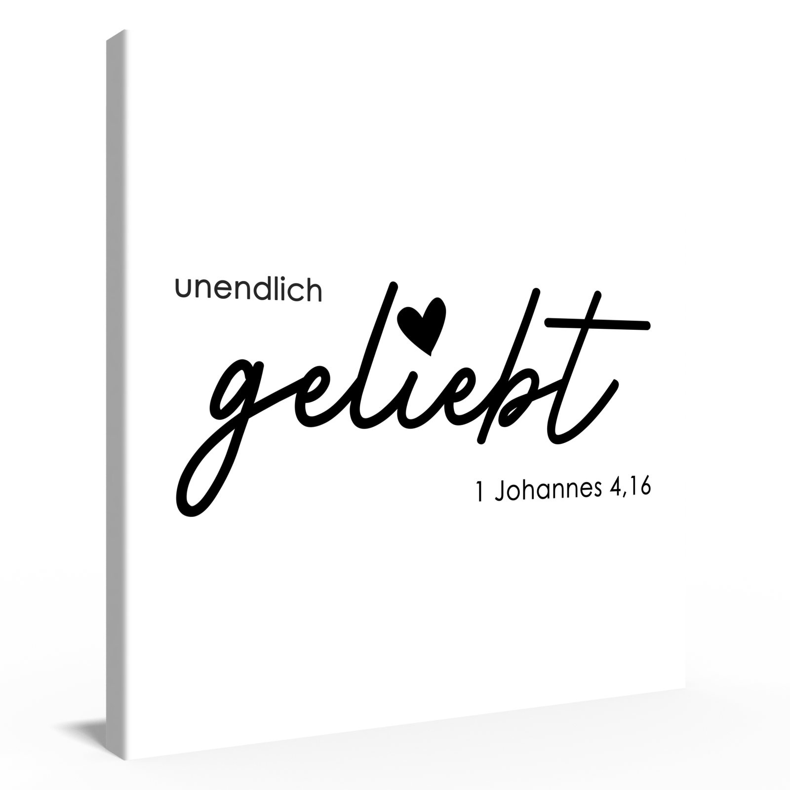 Unendlich geliebt Canvas 40x40 cm